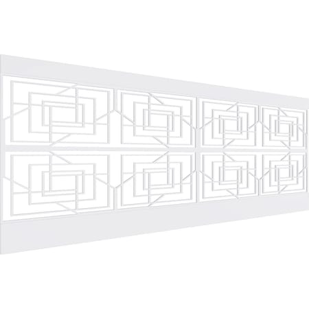 Ekena Millwork 36"H x 94 1/2"W Norwood PVC Wainscot Paneling Kit WPK36X94NWD